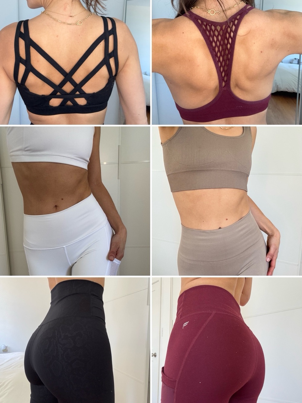 😲 FIVE Yoga Sets ❤️‍🔥 Activewear WARDROBE: Black, White, Tan, Burgundy, Violet